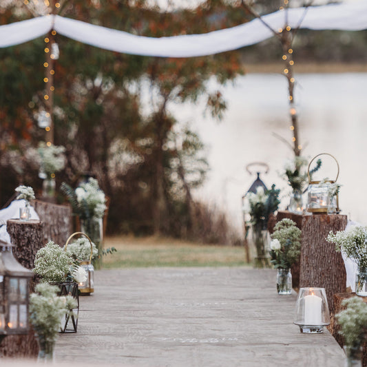 Woodland Log Stump Aisle Markers