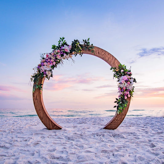 Wood Moon Gate Circle Arch