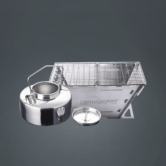 Wood Stove & Stainless Steel Pot Set