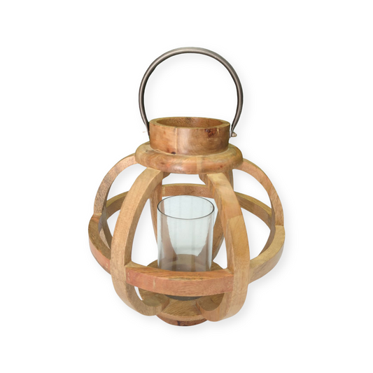 Wood Geo Sphere Lantern