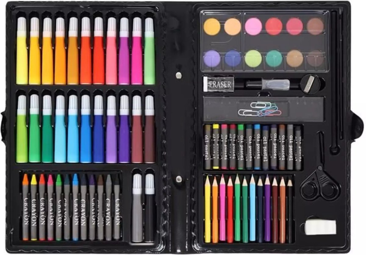 Tekenset - 86-delig - Kinderen - Tekenen - Tekenpakket