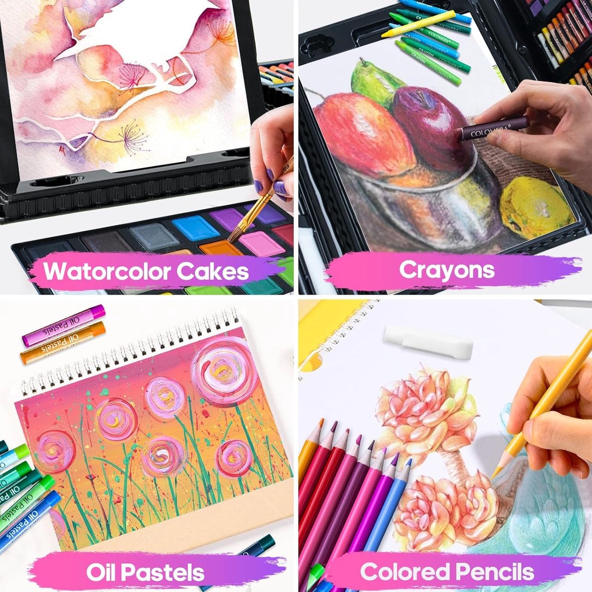 Tekenset - 86-delig - Kinderen - Tekenen - Tekenpakket