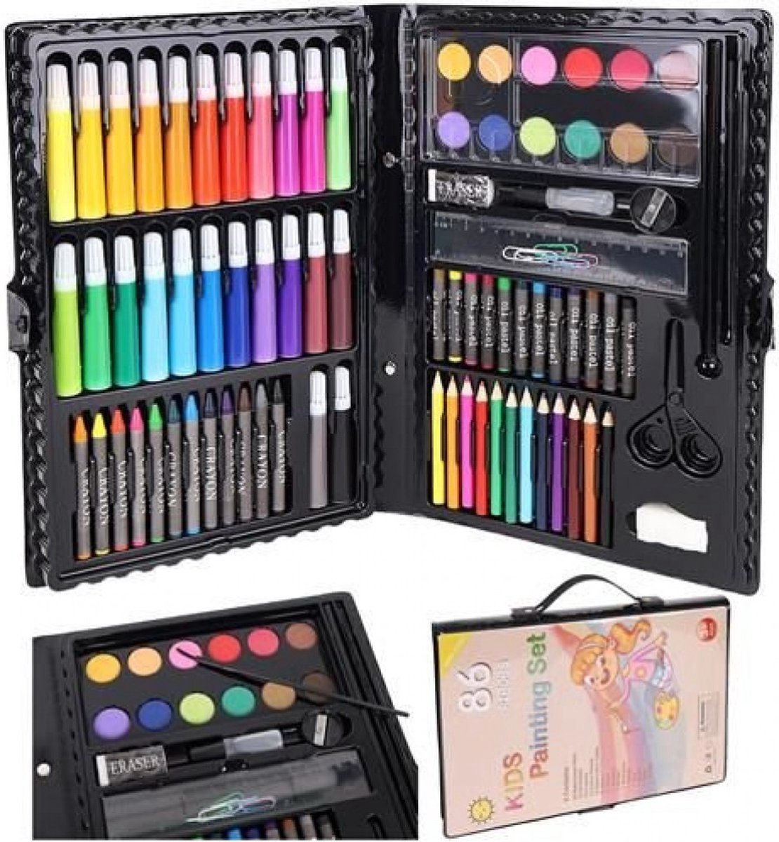 Tekenset - 86-delig - Kinderen - Tekenen - Tekenpakket