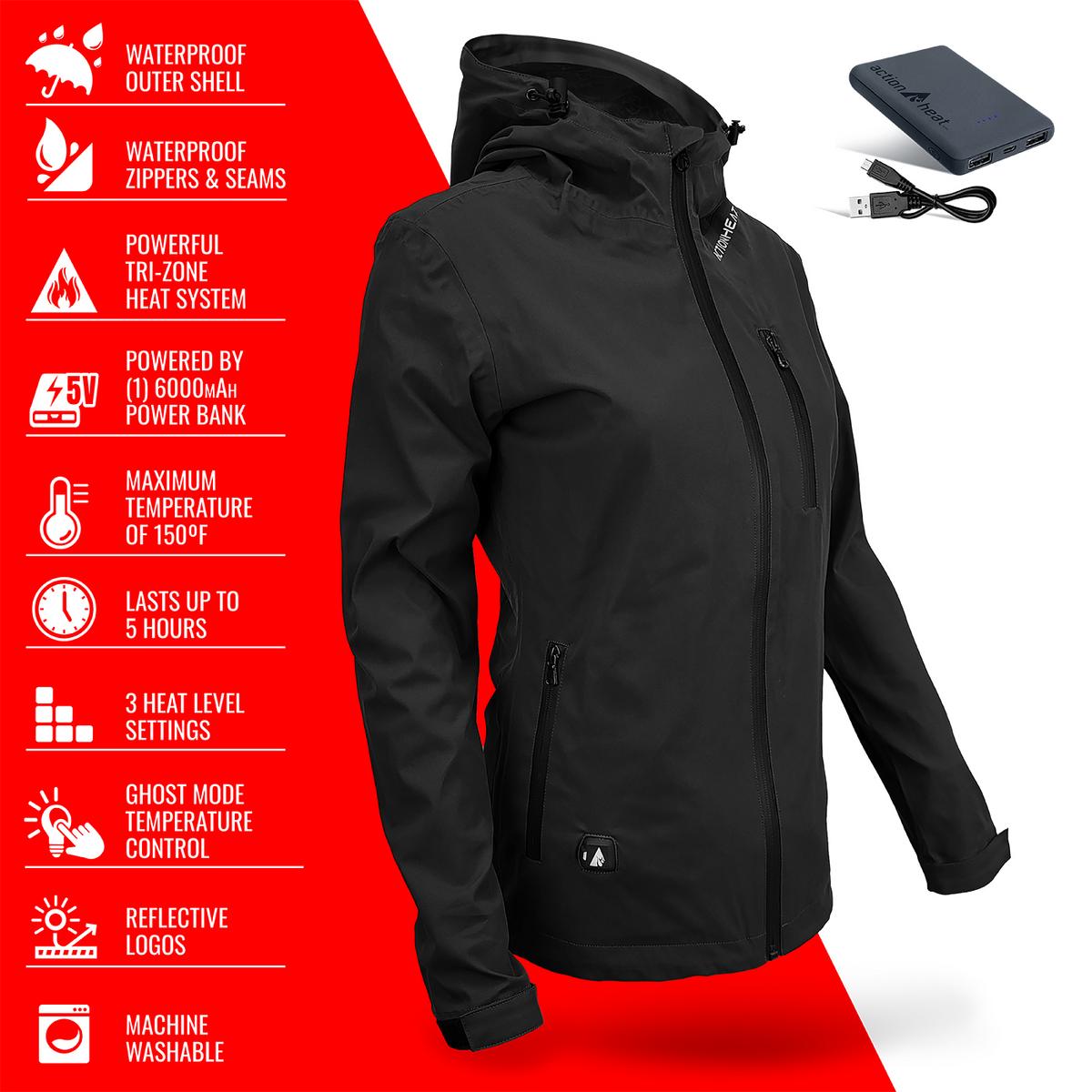 ActionHeat 5V Women's Waterproof Heated Rain Jacket