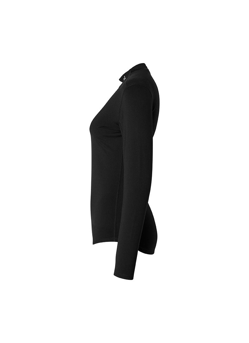 Mock Neck Fingerhole Basic T-Shirt