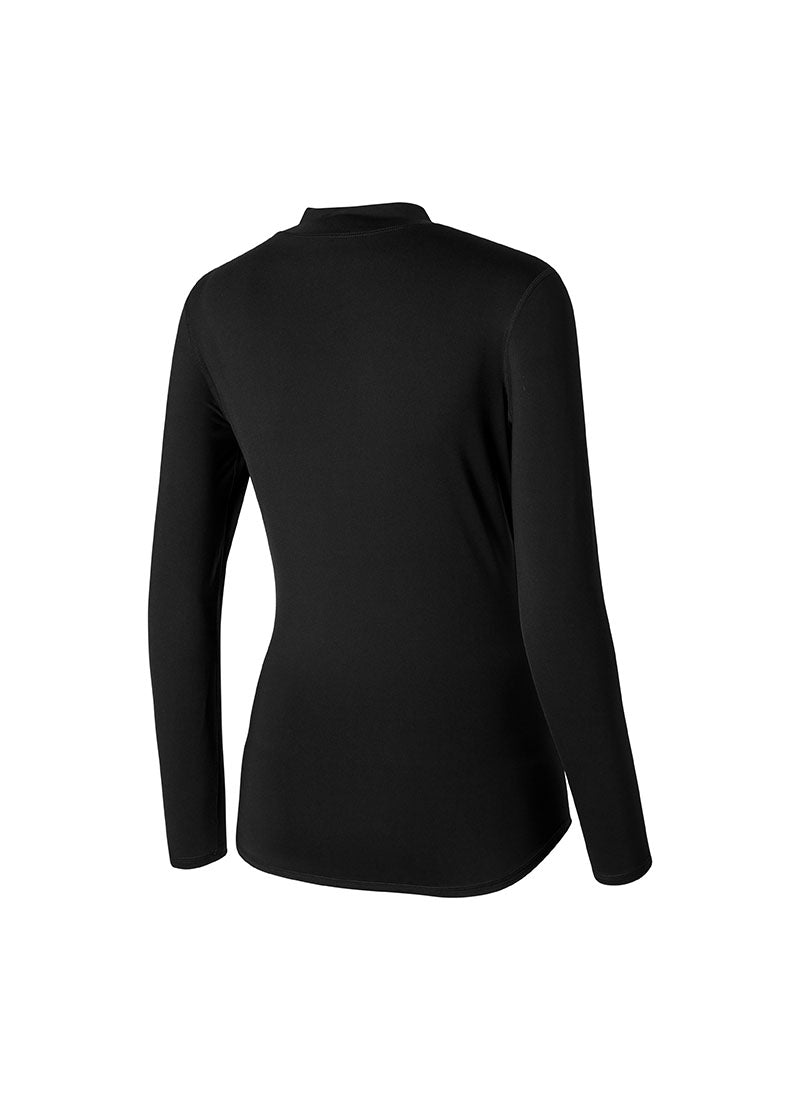 Mock Neck Fingerhole Basic T-Shirt