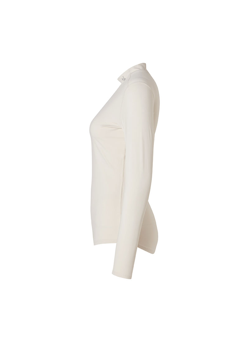 Mock Neck Fingerhole Basic T-Shirt