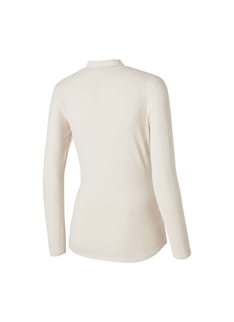 Mock Neck Fingerhole Basic T-Shirt