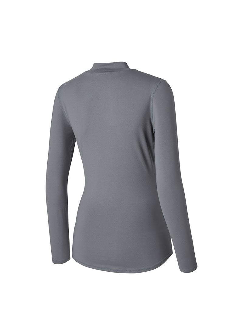 Mock Neck Fingerhole Basic T-Shirt