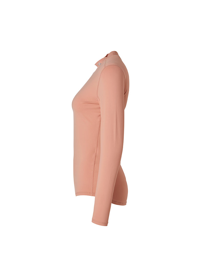 Mock Neck Fingerhole Basic T-Shirt