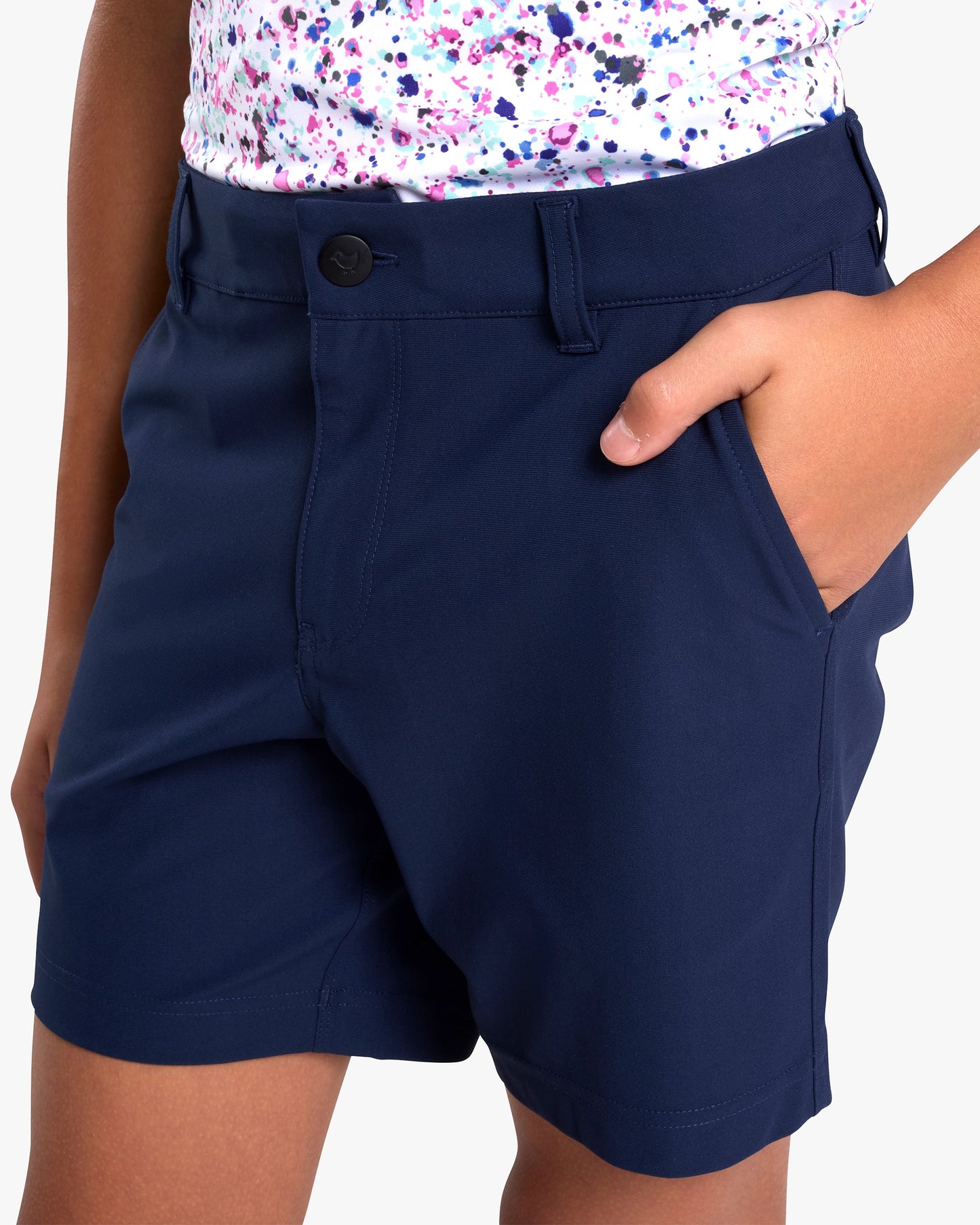 Youth Golf Short - Dark Navy