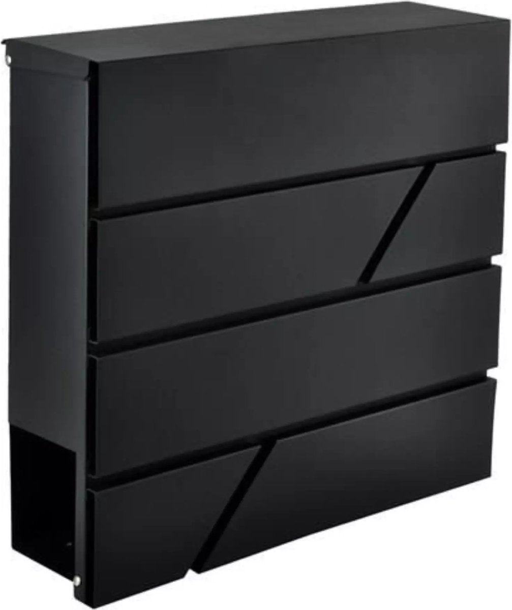 Malatec brievenbus – brievenbus met krantenrol – wandbrievenbus - antraciet