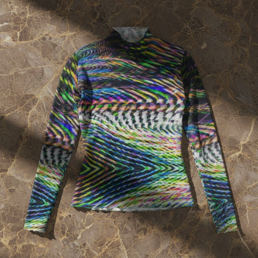 Zebra Cake Trails Breathable Mesh T-Shirt - StreetsmArt Liquid Monochrome Top for Nightclubs & Raves